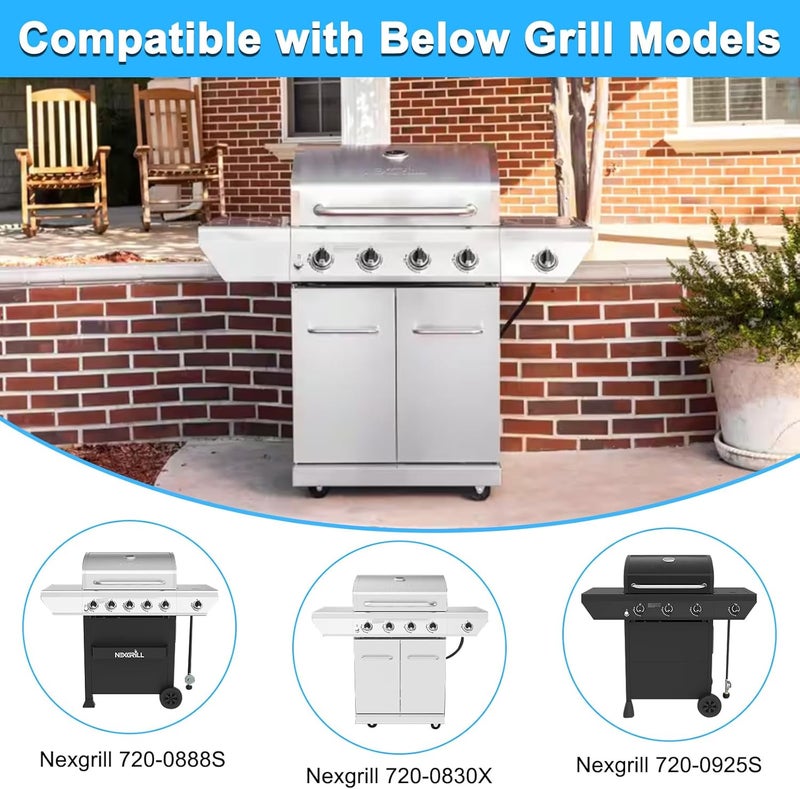Grillfired Replacement Parts for Nexgrill 720-0888S 720-0830X, 5 Pack Flame Tamer and Burners Replacement for Nexgrill 5 Burner 720-0888S Gas Grill - Image 2
